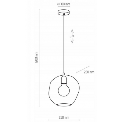 TK Lighting lampa wisząca SOL 1xE27,max 60W (3369)